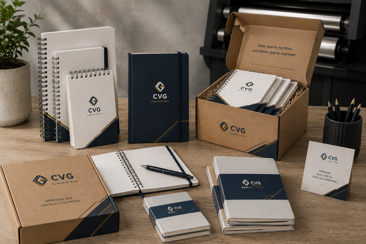 Cuadernos, libretas y agendas corporativas personalizadas - CVG Suministros